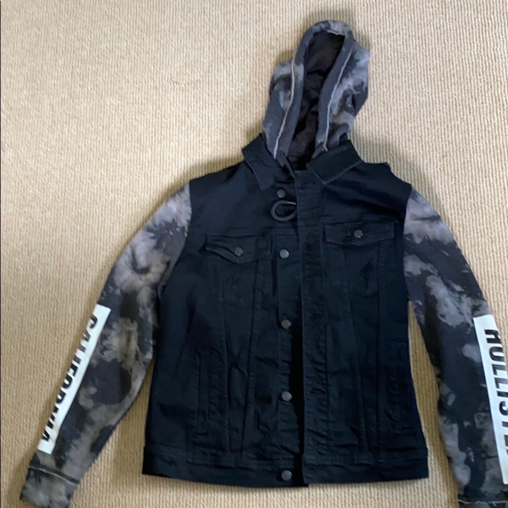 Large Hollister acid wash jacket/sweater